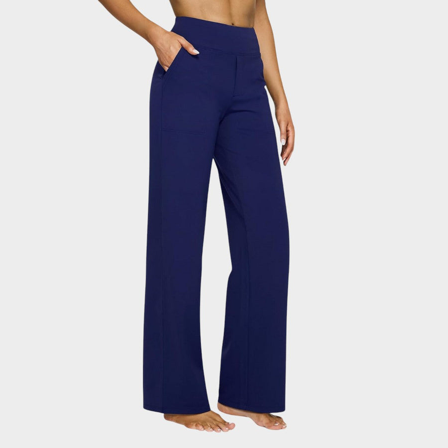 Calista | Pantalones de mujer de pierna ancha color marrón