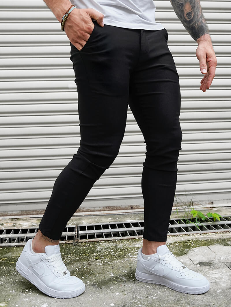 Lorenzo | Pantalones Elásticos Negro