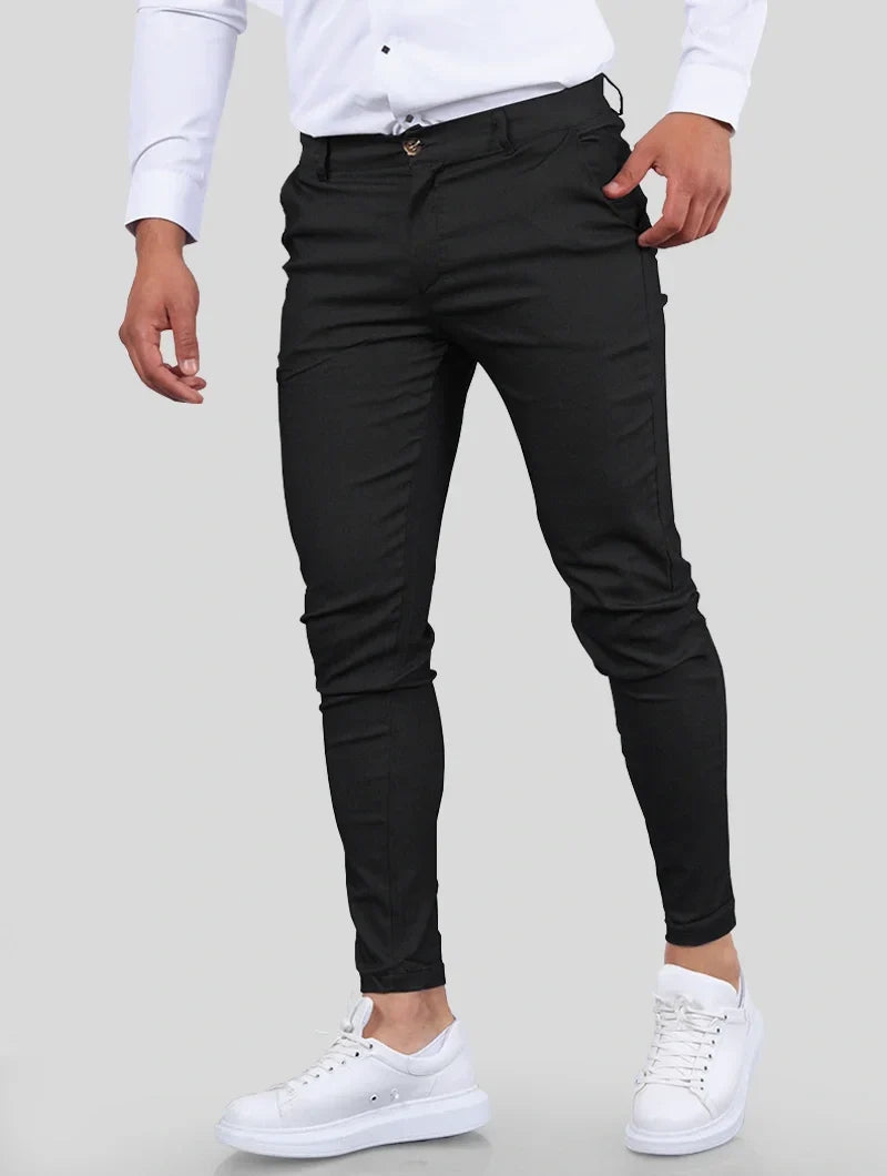 Lorenzo | Pantalones Elásticos Negro