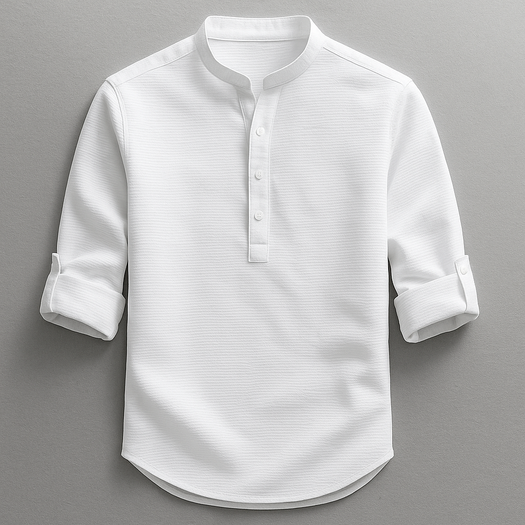 Camisa Henley Hudson - Blanco