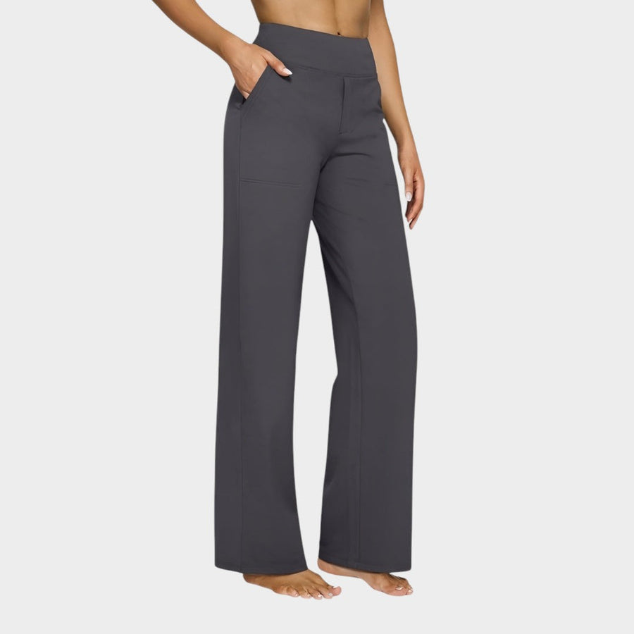 Calista | Pantalones de mujer de pierna ancha color marrón