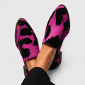 Casimira | Mocasín Estampado Vaca con Borlas