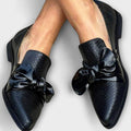 Patrocinio | Mocasín Negro con Lazo y Textura
