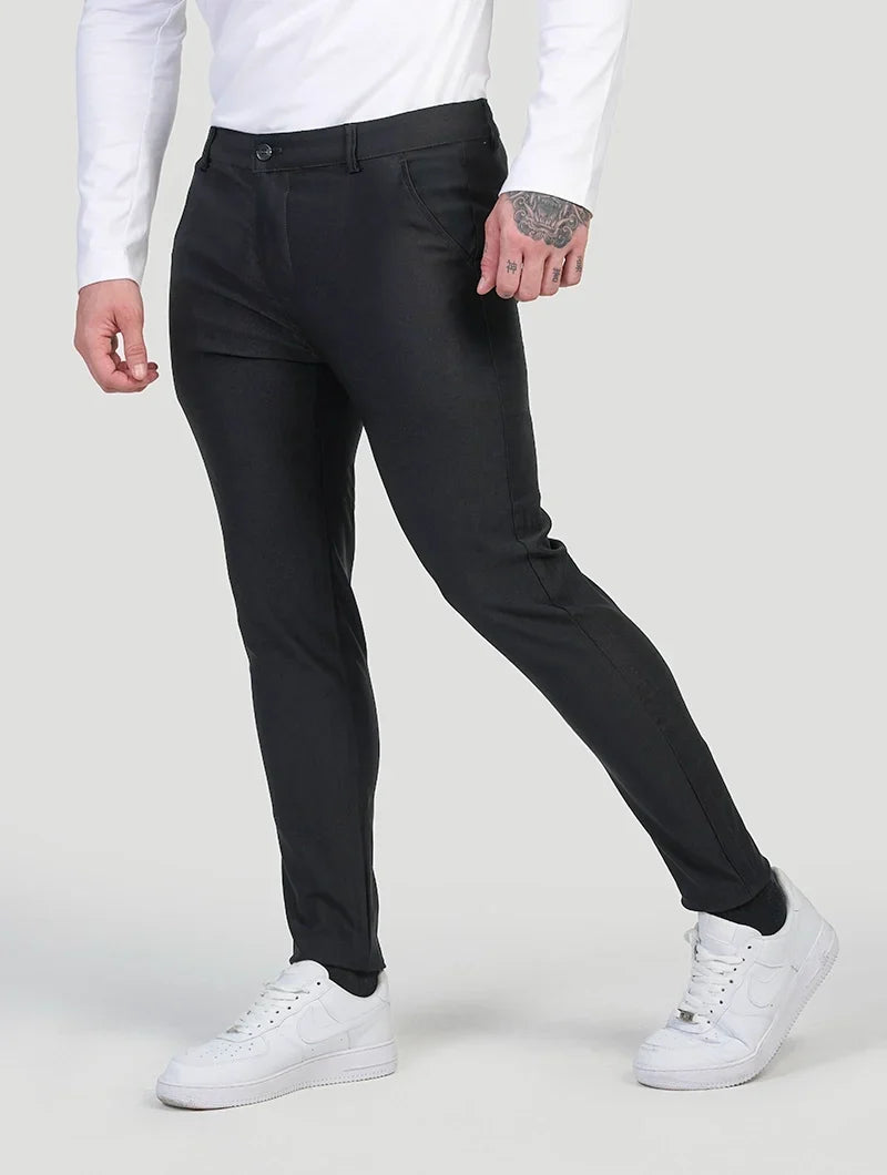 Lorenzo | Pantalones Elásticos Negro