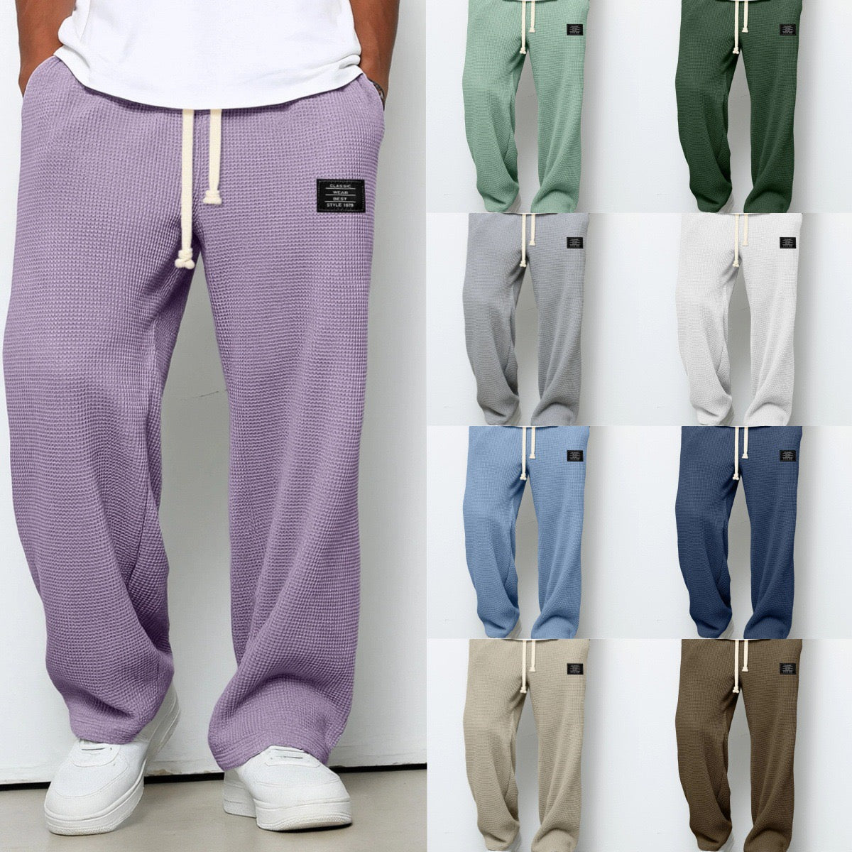 Lorenzo Pantalon Ancho Panal de Abeja - detalle