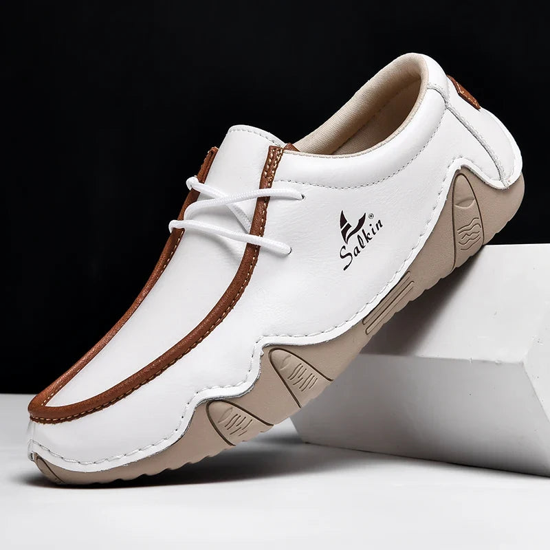 Mocasines Salkin Milan - Blanco Marfil