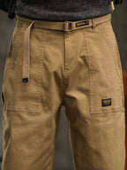 Pantalones utilitarios casuales de inspiración vintage para hombre