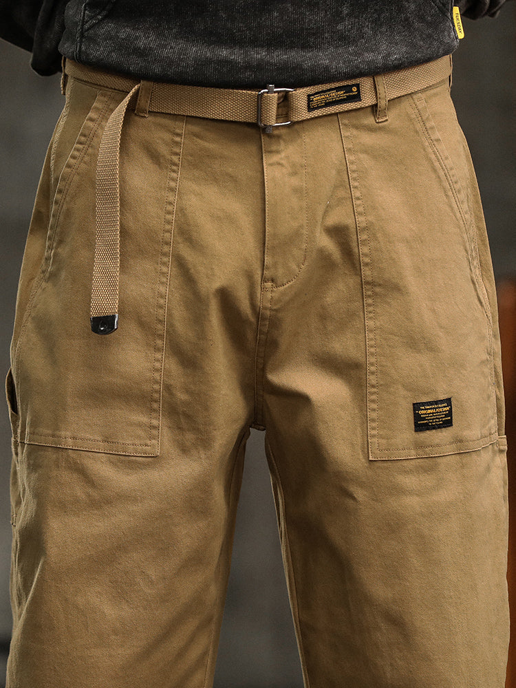 Pantalones utilitarios casuales de inspiración vintage para hombre