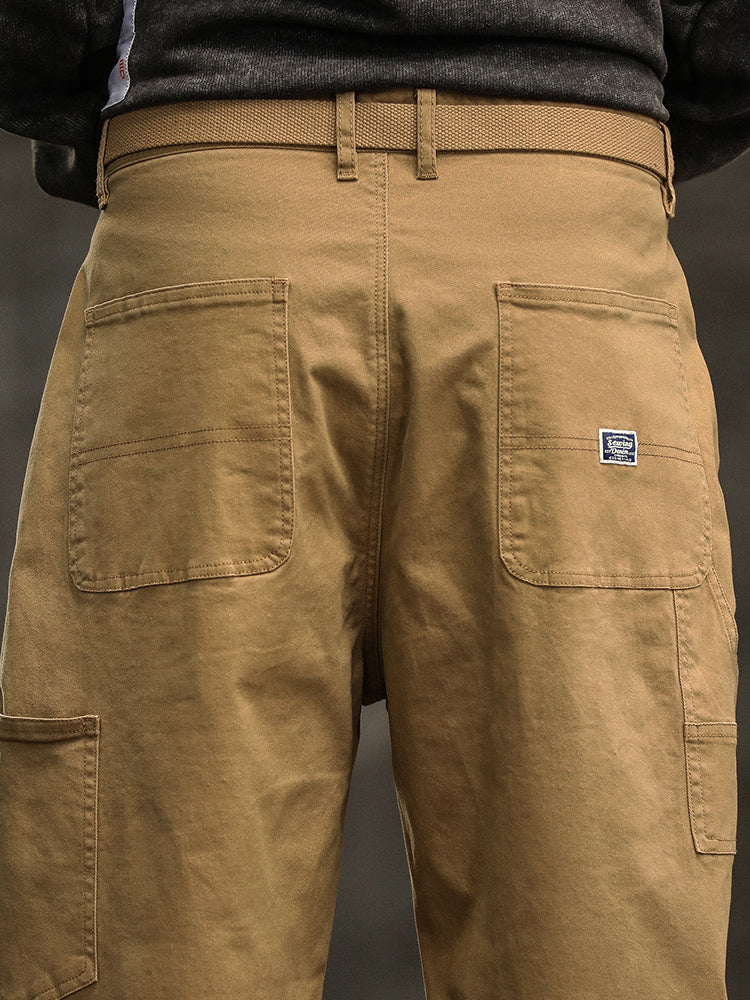 Pantalones utilitarios casuales de inspiración vintage para hombre