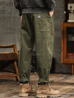 Pantalones utilitarios casuales de inspiración vintage para hombre
