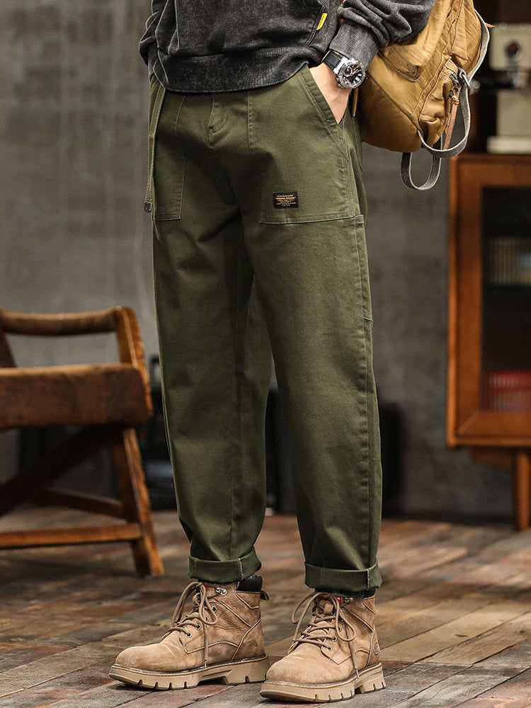 Pantalones utilitarios casuales de inspiración vintage para hombre