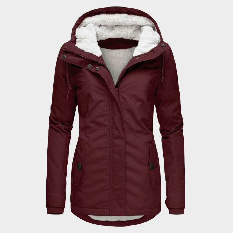 Anna | Chaqueta otoñal larga de felpa