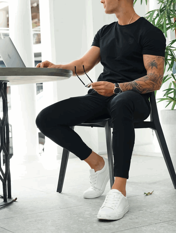 Lorenzo | Pantalones Elásticos Negro