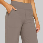 Calista | Pantalones de mujer de pierna ancha color marrón