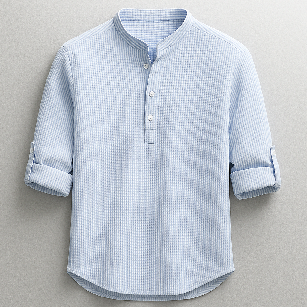 Camisa Henley Hudson - Azul