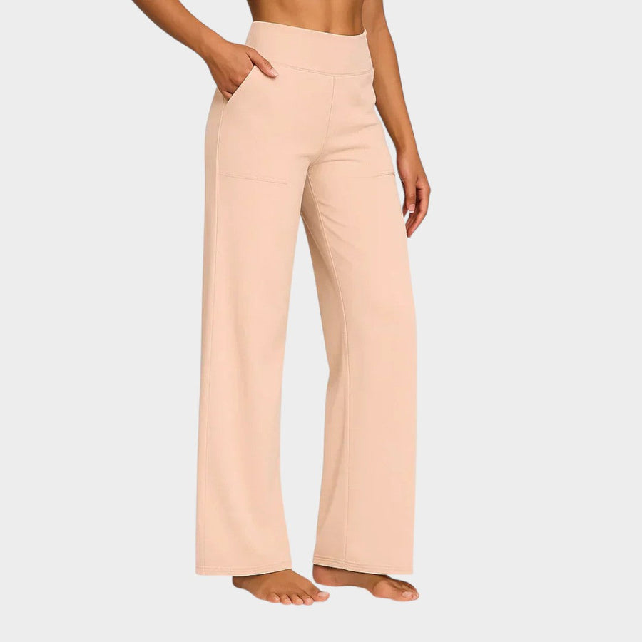 Calista | Pantaloni da donna a gamba larga color marrone