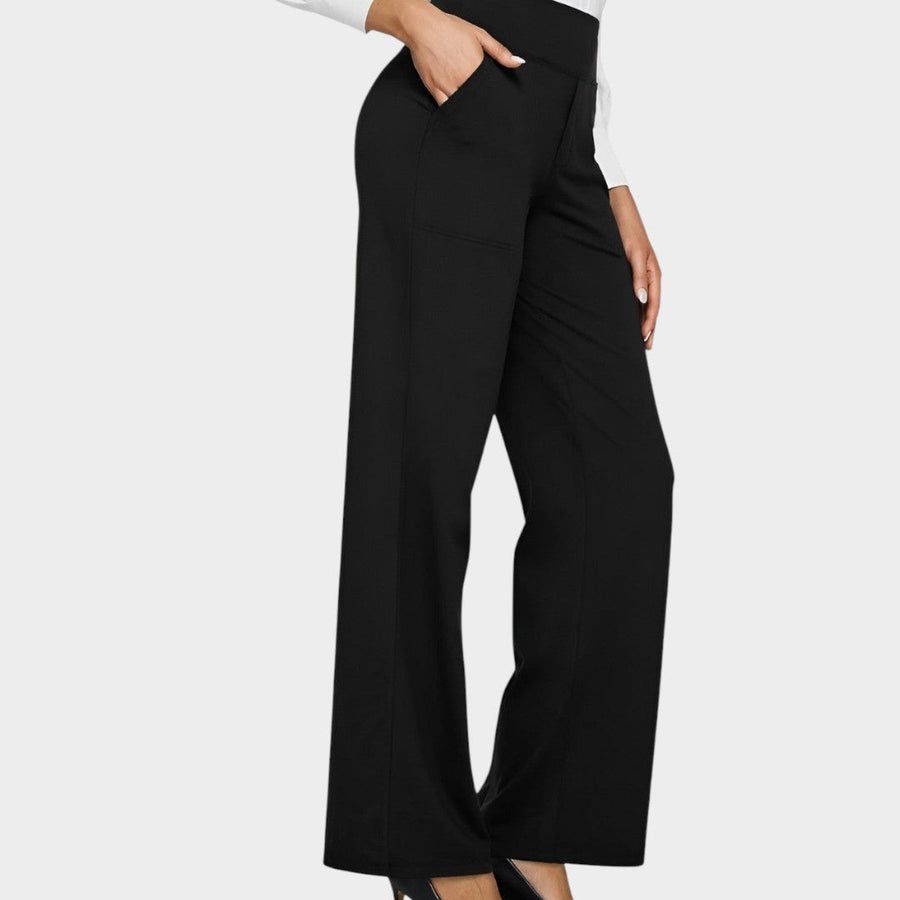 Calista | Pantalones de mujer de pierna ancha color marrón